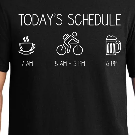 Today's Schedule Cycling Mountain Biking Bike Pajama Set