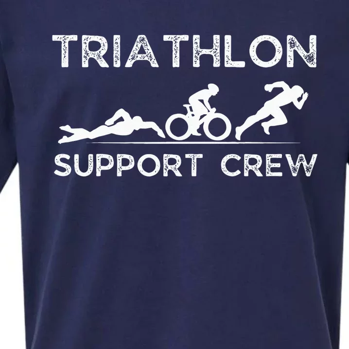 Triathlon Support Crew Men Women Kids Family Friend Sueded Cloud Jersey T-Shirt