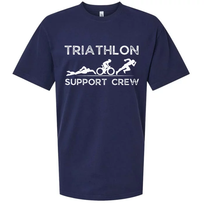 Triathlon Support Crew Men Women Kids Family Friend Sueded Cloud Jersey T-Shirt