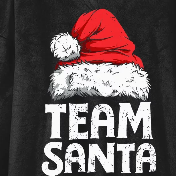 Team Santa Christmas Squad Family Matching Pajamas Hooded Wearable Blanket