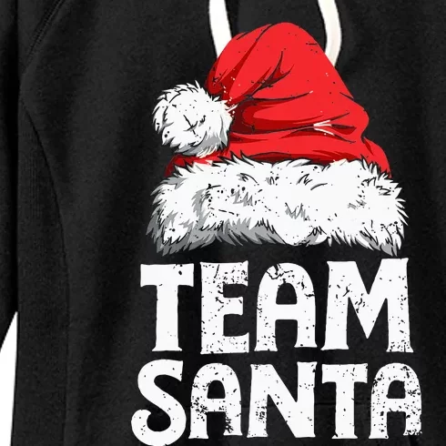 Team Santa Christmas Squad Family Matching Pajamas Women's Fleece Hoodie