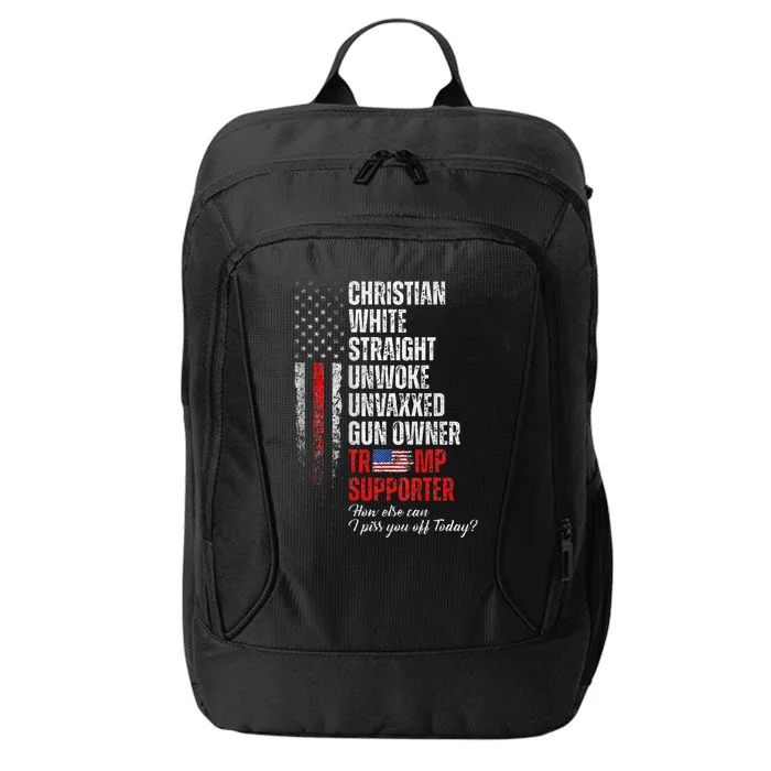 Trump Supporter Christian White Straight Unwoke City Backpack