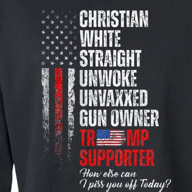 Trump Supporter Christian White Straight Unwoke Cropped Pullover Crew