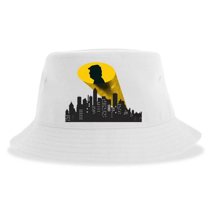 Trump Signal Calling A Super Hero Sustainable Bucket Hat