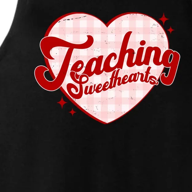 Teaching Sweethearts Cute Valentines Day Teacher Ladies Tri-Blend Wicking Tank