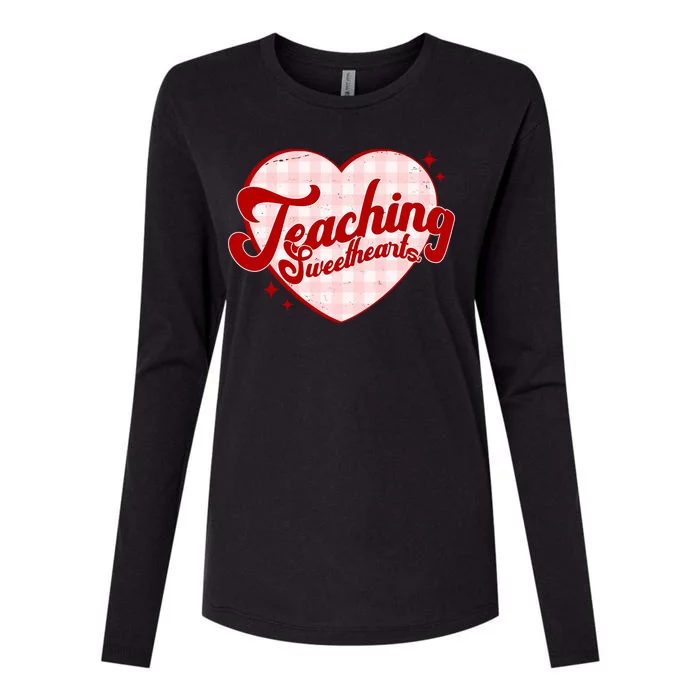 Teaching Sweethearts Cute Valentines Day Teacher Womens Cotton Relaxed Long Sleeve T-Shirt