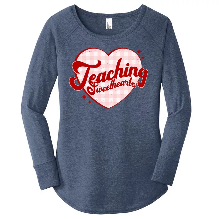 Teaching Sweethearts Cute Valentines Day Teacher Women's Perfect Tri Tunic Long Sleeve Shirt