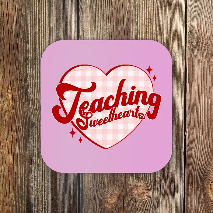 Teaching Sweethearts Cute Valentines Day Teacher Coaster