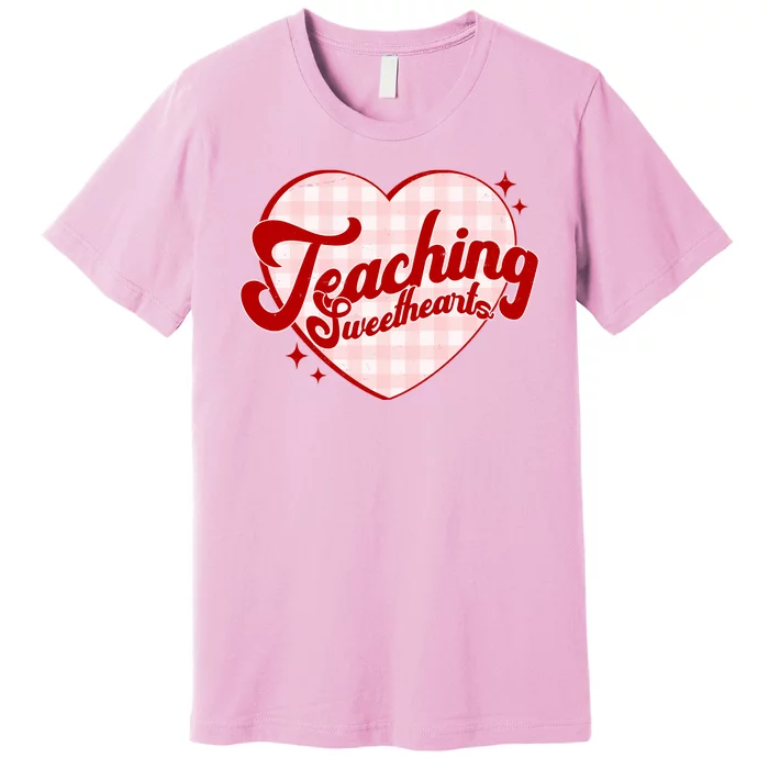 Teaching Sweethearts Cute Valentines Day Teacher Premium T-Shirt