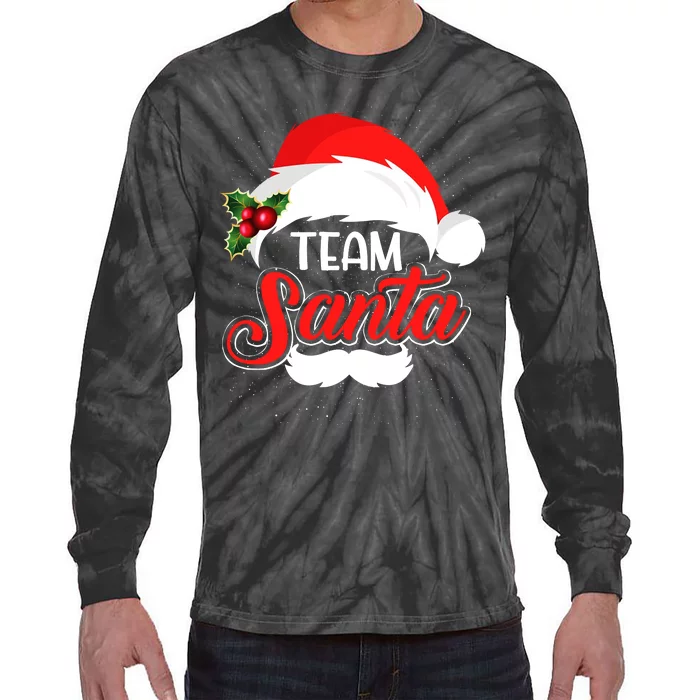 Team Santa Christmas Family Tie-Dye Long Sleeve Shirt