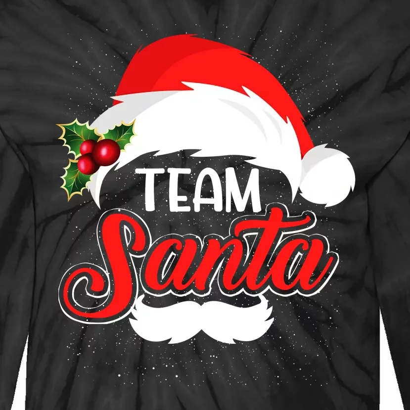 Team Santa Christmas Family Tie-Dye Long Sleeve Shirt