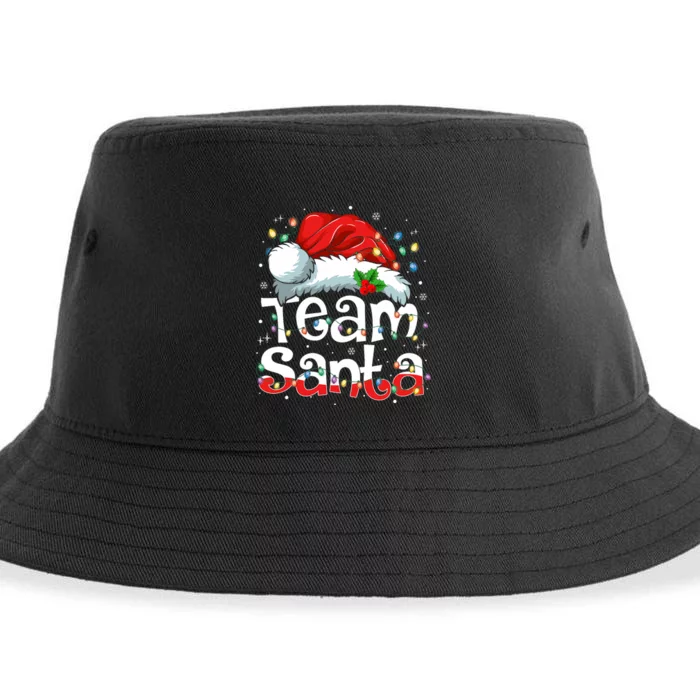 Team Santa Claus Christmas Family Matching Pajama Funny Xmas Sustainable Bucket Hat