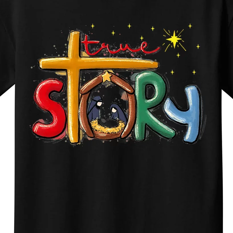 True Story Christmas Nativity Jesus Christian Christmas Premium Kids T-Shirt