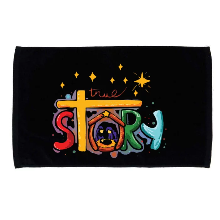 True Story Christmas Nativity Jesus Christian Christmas Microfiber Hand Towel