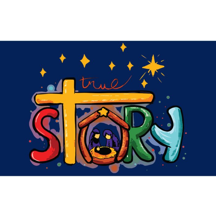 True Story Christmas Nativity Jesus Christian Christmas Bumper Sticker