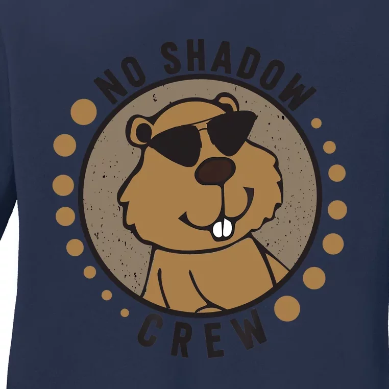 Team Shadow Crew Groundhog Day Ladies Long Sleeve Shirt