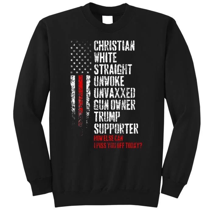 Trump Supporter Christian White Straight Unwoke Unvaxxed Sweatshirt