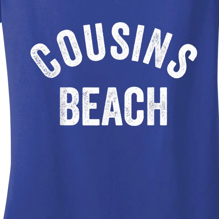 The Summer Cousins Beach I Turned Pretty College Letters Women's V-Neck T-Shirt