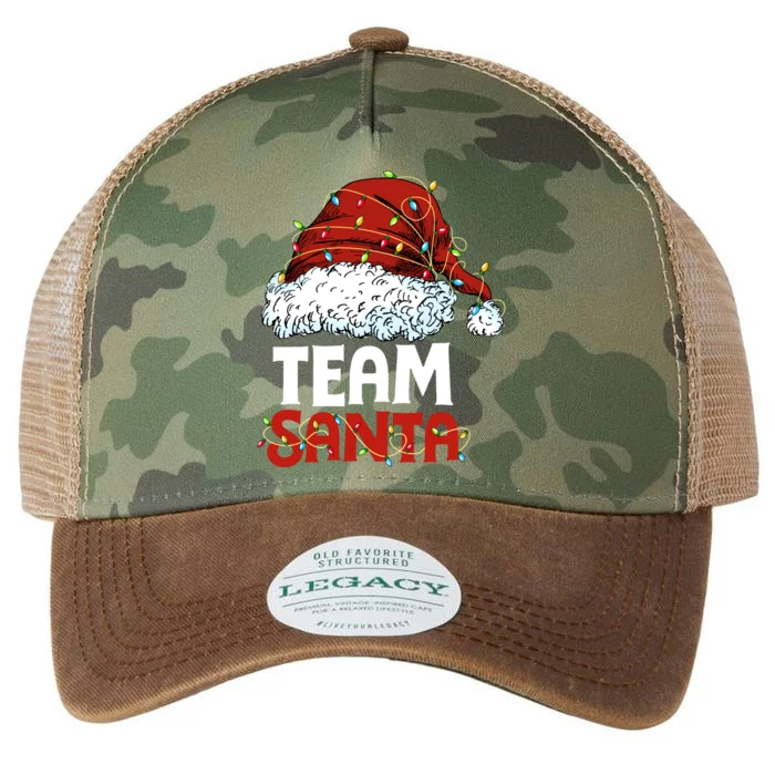 Team Santa Christmas Squad Family Pajamas Xmas Hat Lights Gift Legacy Tie Dye Trucker Hat