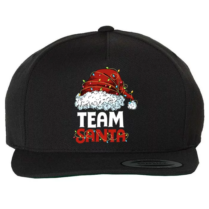 Team Santa Christmas Squad Family Pajamas Xmas Hat Lights Gift Wool Snapback Cap