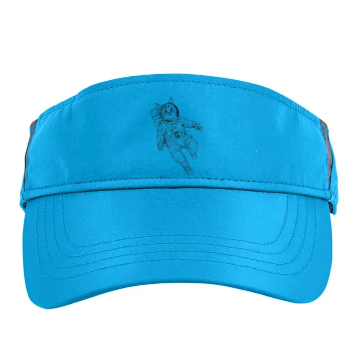 Tabby Space Cat Astronaut Kitty Graphic Adult Drive Performance Visor