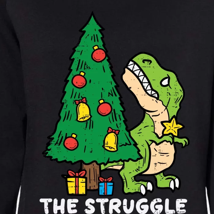 The Struggle Cute Trex Dino Funny Christmas Toddler Boys Gift Womens California Wash Sweatshirt