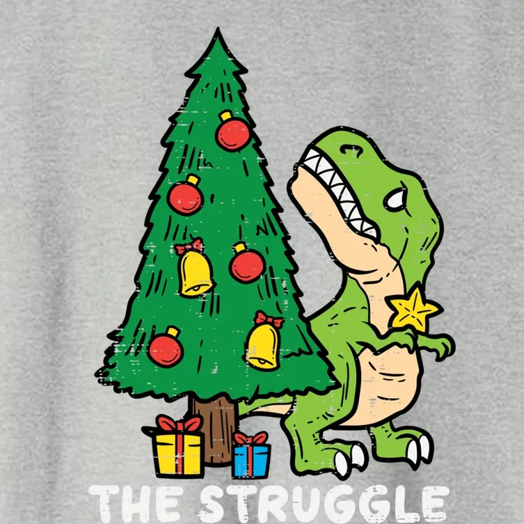 The Struggle Cute Trex Dino Funny Christmas Toddler Boys Gift Women's Crop Top Tee