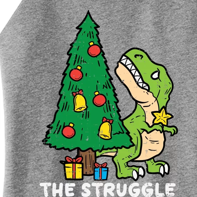 The Struggle Cute Trex Dino Funny Christmas Toddler Boys Gift Women’s Perfect Tri Rocker Tank