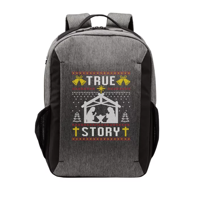 True Story Christmas Nativity Jesus Christian Christmas Ugly Gift Vector Backpack