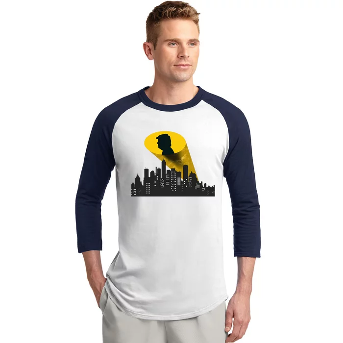 Trump Signal Calling A Super Hero Baseball Sleeve Shirt