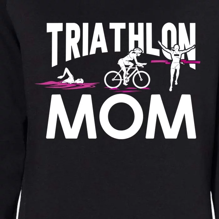 Triathlete Swimming Cycling Running Funny Gift Triathlon Mom Funny Gift Womens California Wash Sweatshirt