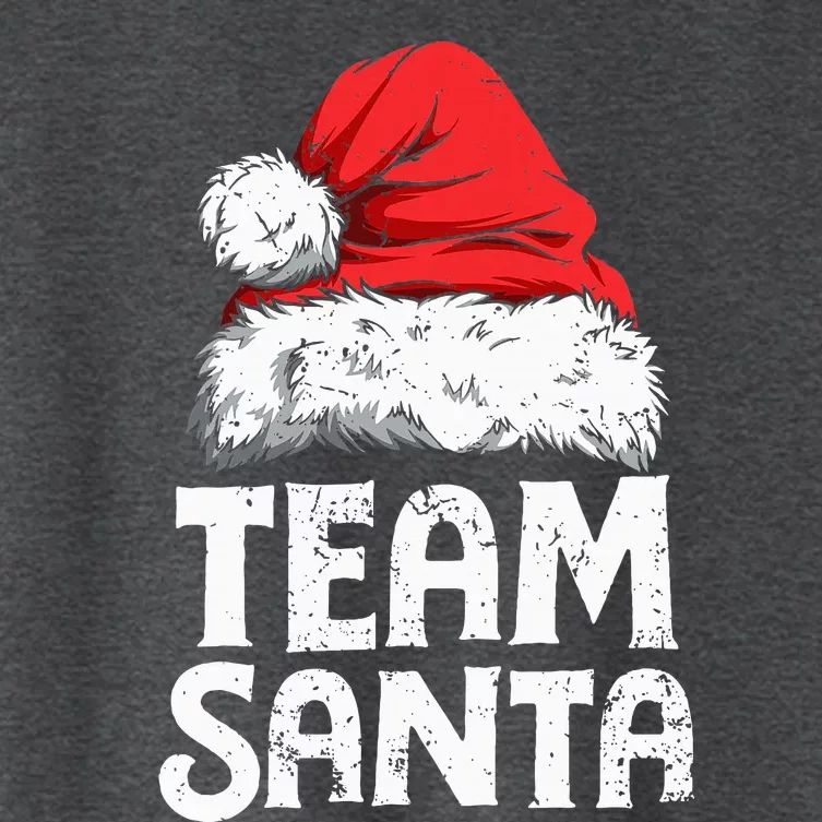 Team Santa Christmas Squad Family Matching Pajamas Women's Crop Top Tee