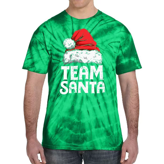 Team Santa Christmas Squad Family Matching Pajamas Tie-Dye T-Shirt