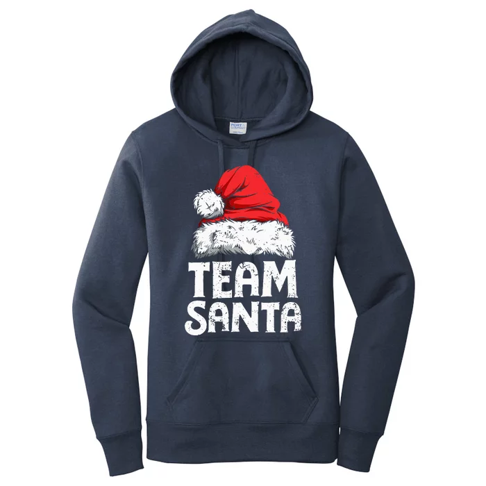 Team Santa Christmas Squad Family Matching Pajamas Women's Pullover Hoodie