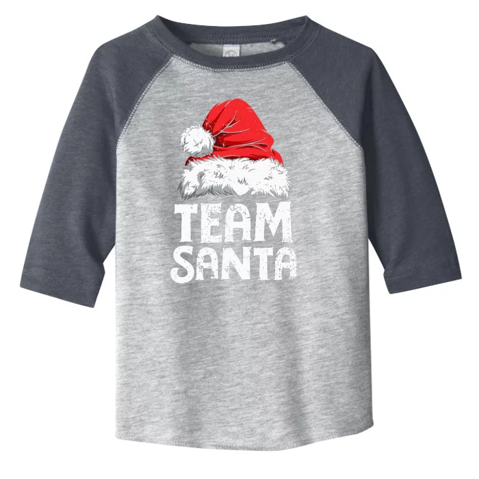 Team Santa Christmas Squad Family Matching Pajamas Toddler Fine Jersey T-Shirt