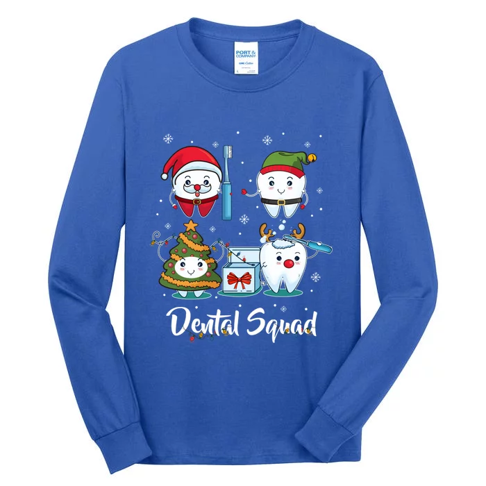 Teeth Snow Dental Hygienist Dental Squad Christmas Cool Gift Tall Long Sleeve T-Shirt