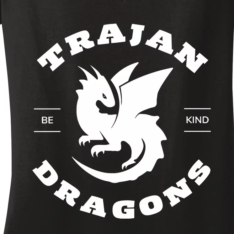 Trajan School Dragons Women's V-Neck T-Shirt