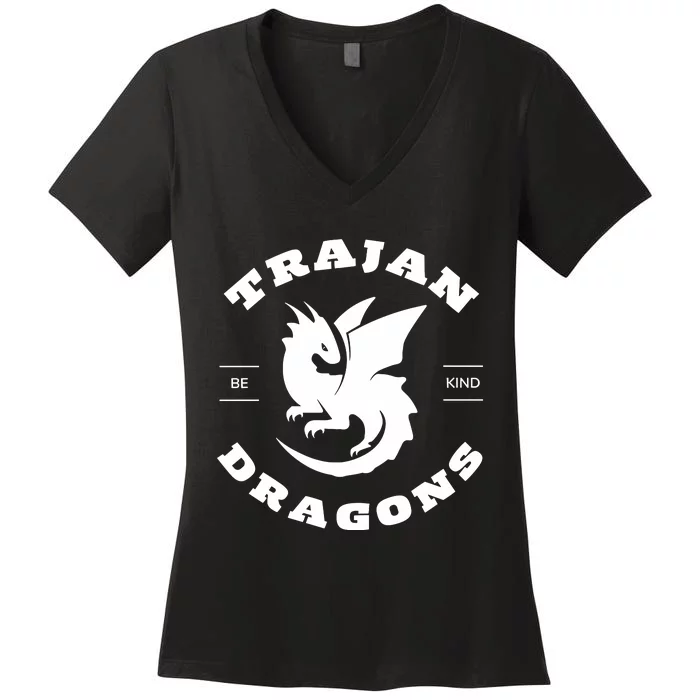 Trajan School Dragons Women's V-Neck T-Shirt