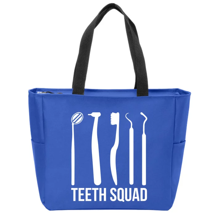 Teeth Squad Dentist Teeth Great Gift Zip Tote Bag