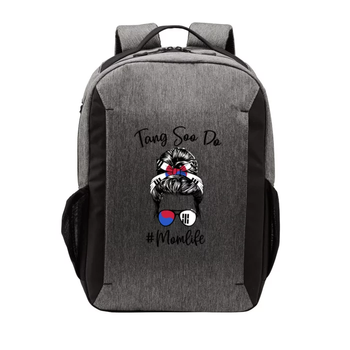 Tang Soo Do Mom Life Karate Moms Messy Hair Meaningful Gift Vector Backpack