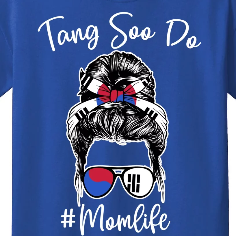 Tang Soo Do Mom Life Messy Hair Karate Moms Gift Kids T-Shirt