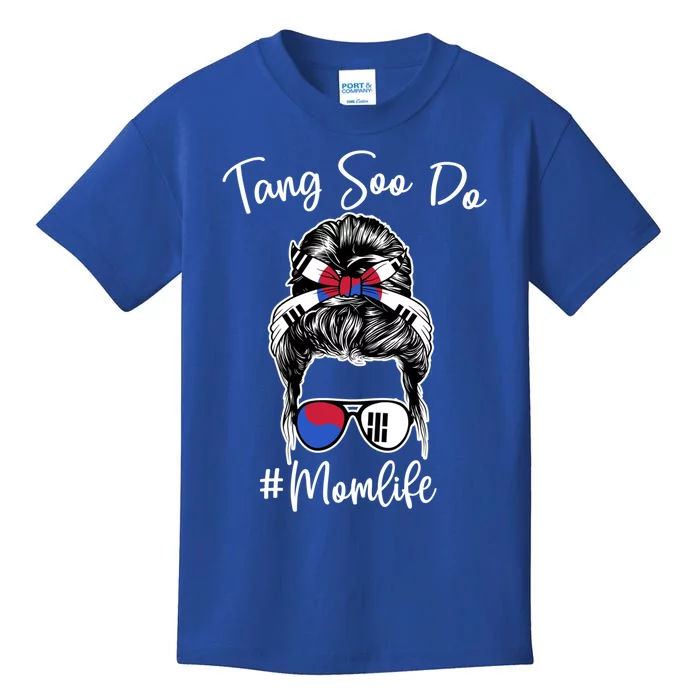 Tang Soo Do Mom Life Messy Hair Karate Moms Gift Kids T-Shirt