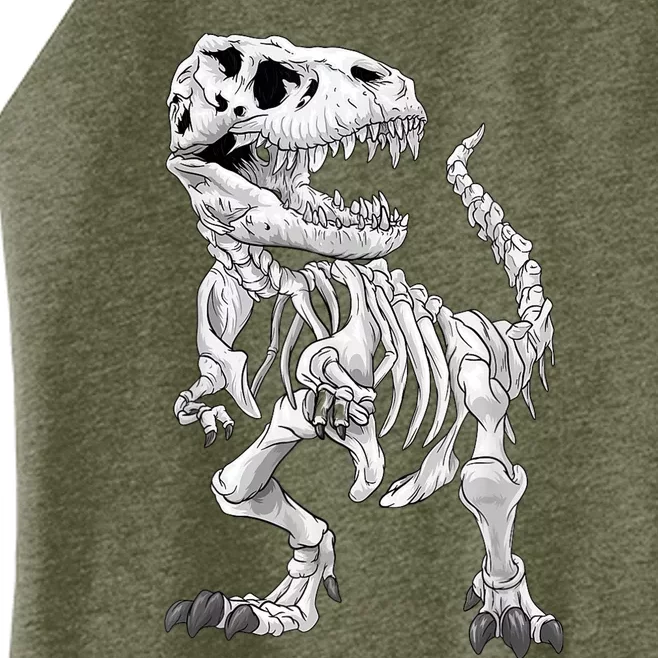 T-Rex Skeleton Dino bones paleontologist Fossil Dinosaur Women’s Perfect Tri Rocker Tank