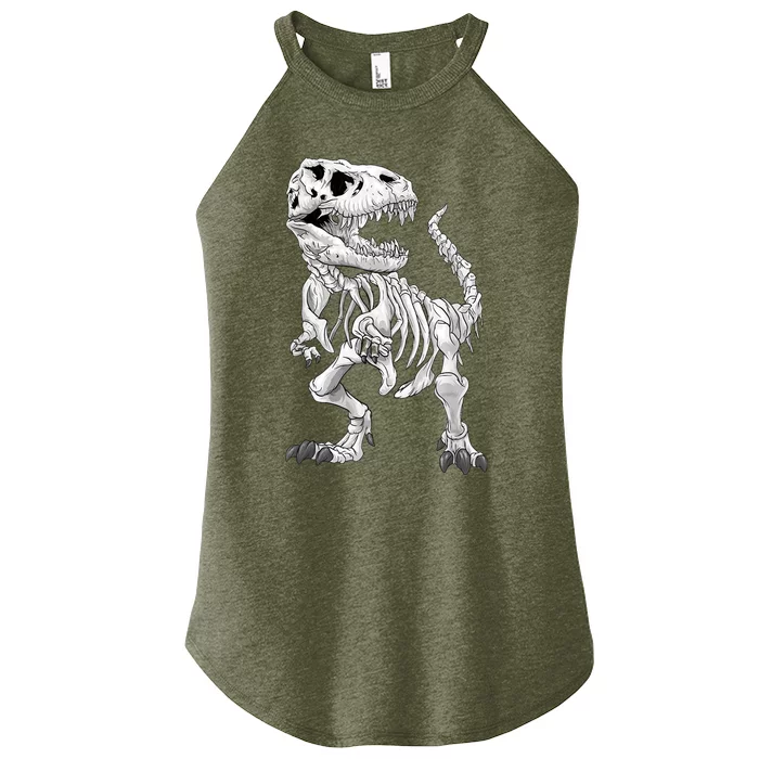 T-Rex Skeleton Dino bones paleontologist Fossil Dinosaur Women’s Perfect Tri Rocker Tank