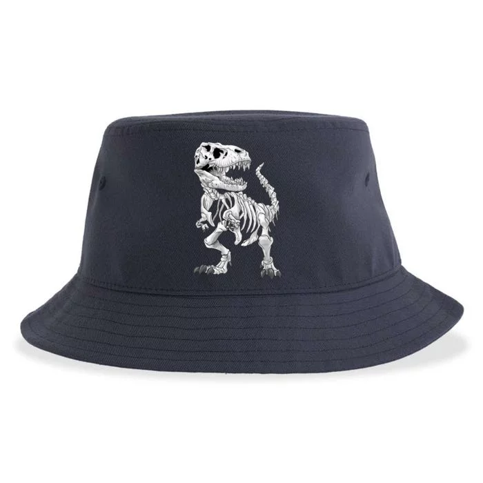 T-Rex Skeleton Dino bones paleontologist Fossil Dinosaur Sustainable Bucket Hat