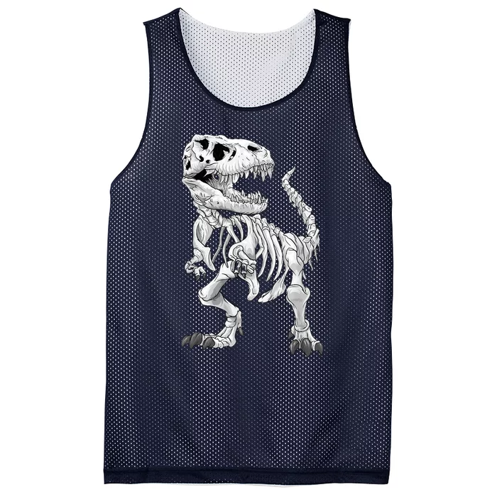 T-Rex Skeleton Dino bones paleontologist Fossil Dinosaur Mesh Reversible Basketball Jersey Tank