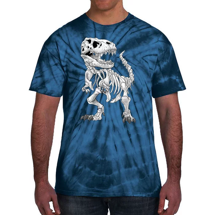 T-Rex Skeleton Dino bones paleontologist Fossil Dinosaur Tie-Dye T-Shirt