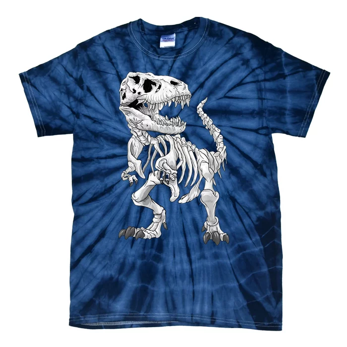 T-Rex Skeleton Dino bones paleontologist Fossil Dinosaur Tie-Dye T-Shirt