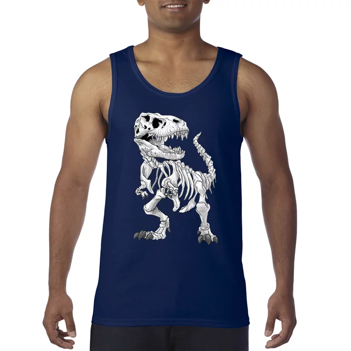 T-Rex Skeleton Dino bones paleontologist Fossil Dinosaur Tank Top