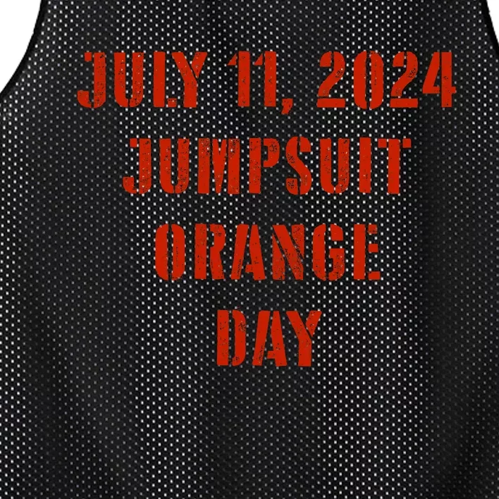 Trump Sentencing Day July 11 2024 Orange Jumpsuit Day Court Funny Mesh Reversible Basketball Jersey Tank